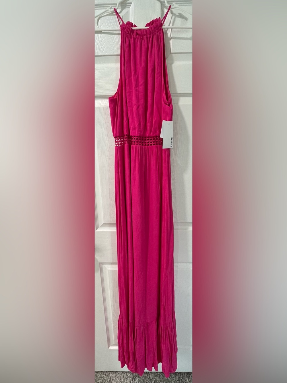 JustFab women’s medium hot pink maxi dress
